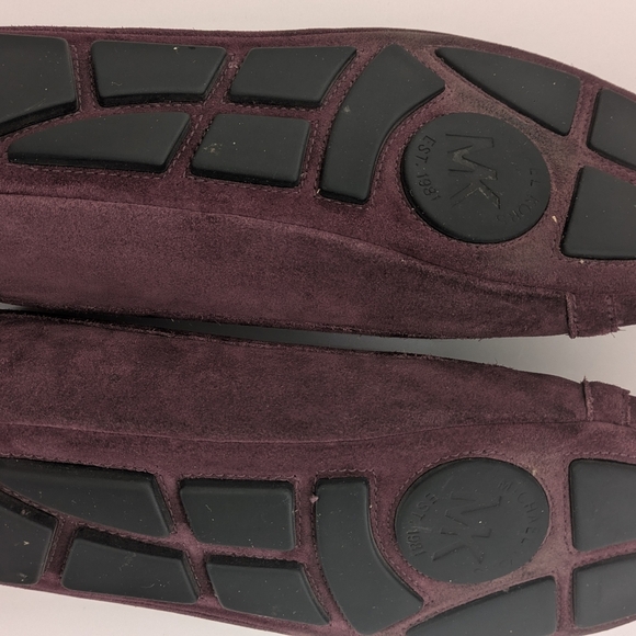 Michael Kors Burgundy Suede Leather Ballerina Flats, Size 11 - Picture 7 of 7
